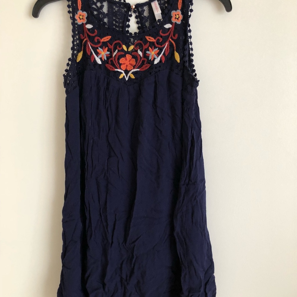 xhilaration navy blue dress xs